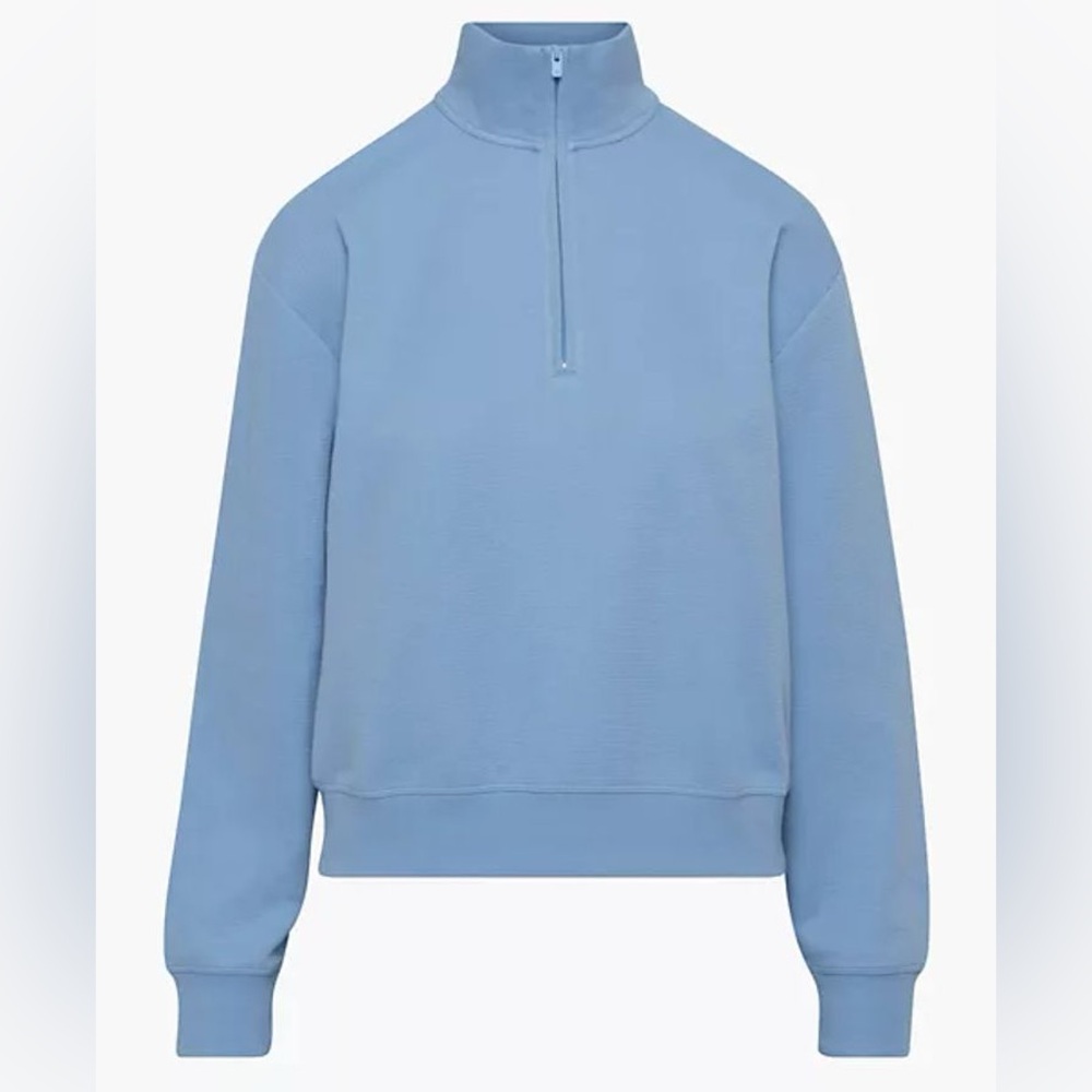 Aritzia Sunday Best Baby Waffle 1/4 Zip Sweater